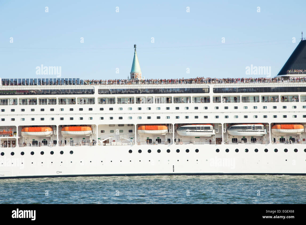Cruise ship in Venice Stock Photo