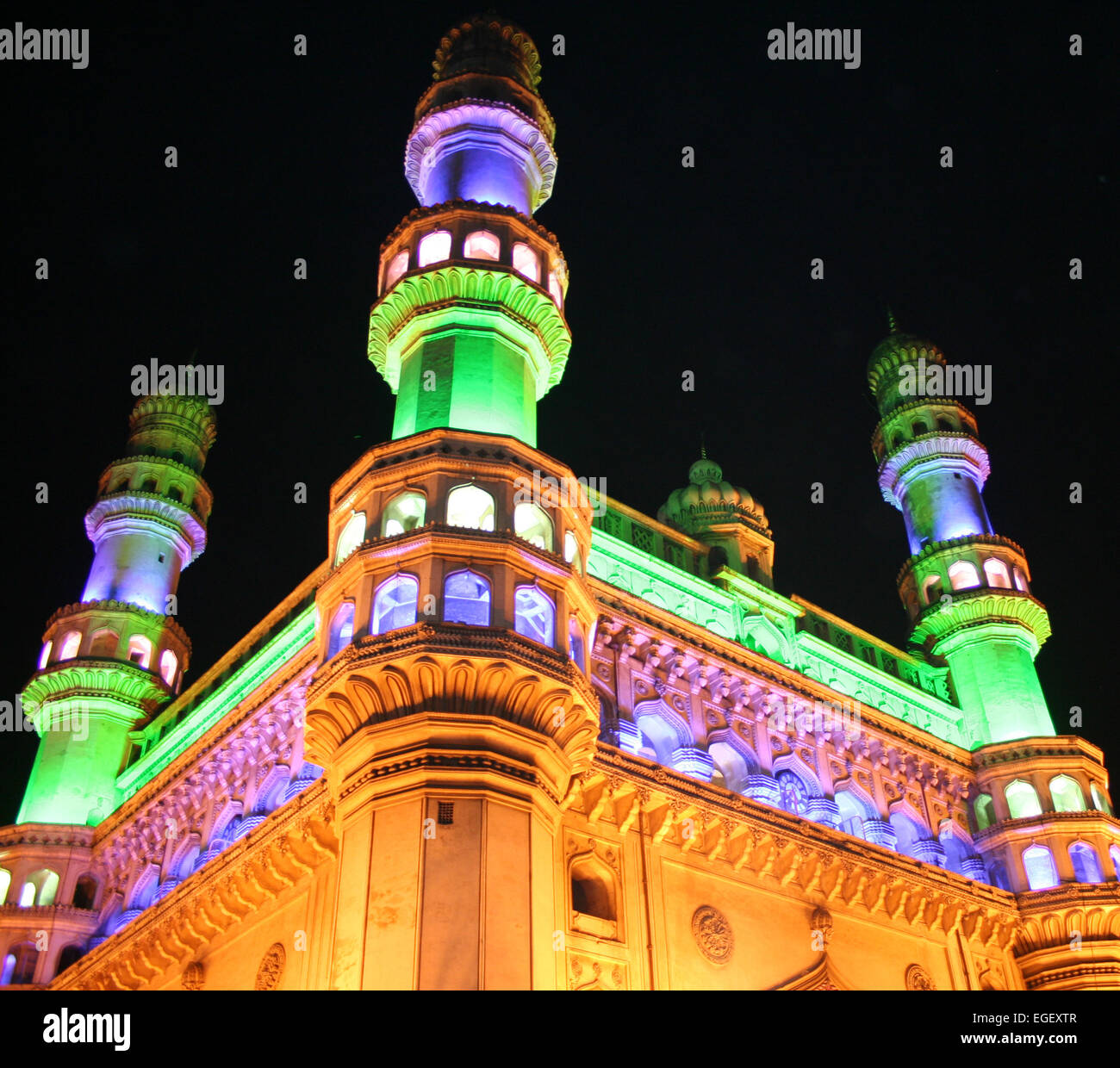 Heritage land mark Charminar Illuminated during UN Conference of the
