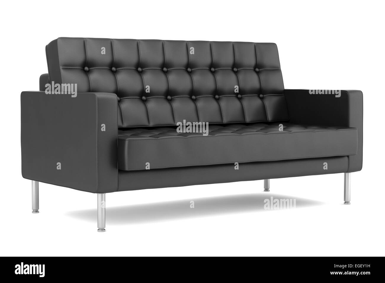 Black leather couch hires stock photography and images Alamy