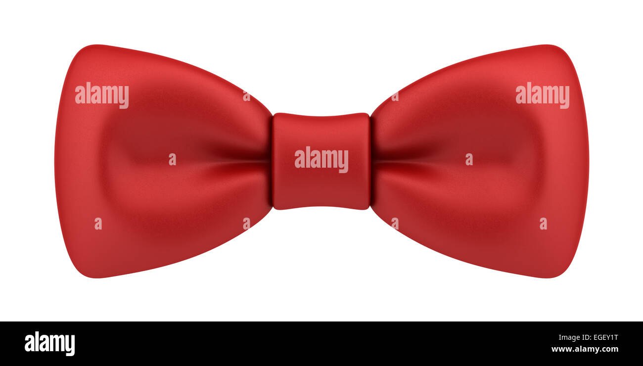 red bow tie isolated on white background Stock Photo - Alamy