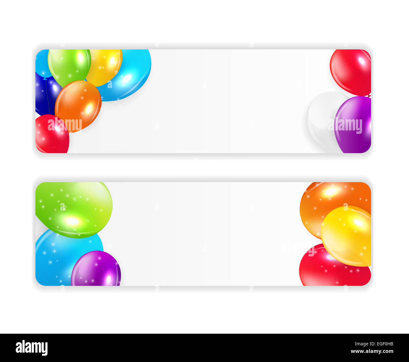 Set of Colored Balloons, Vector Illustration Stock Photo - Alamy
