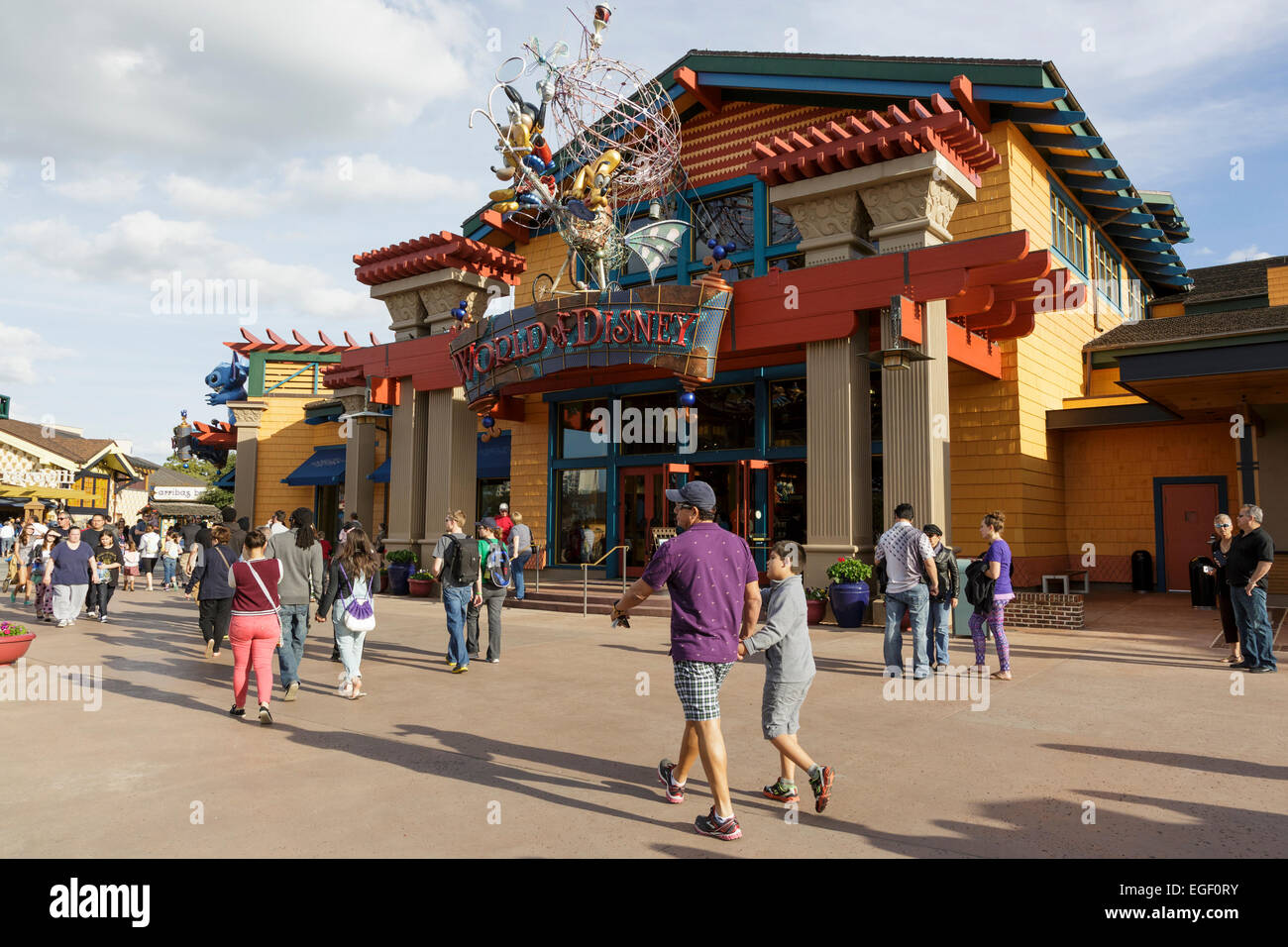 Main shopping outlet at Downtown Disney shopping complex, Orlando ...