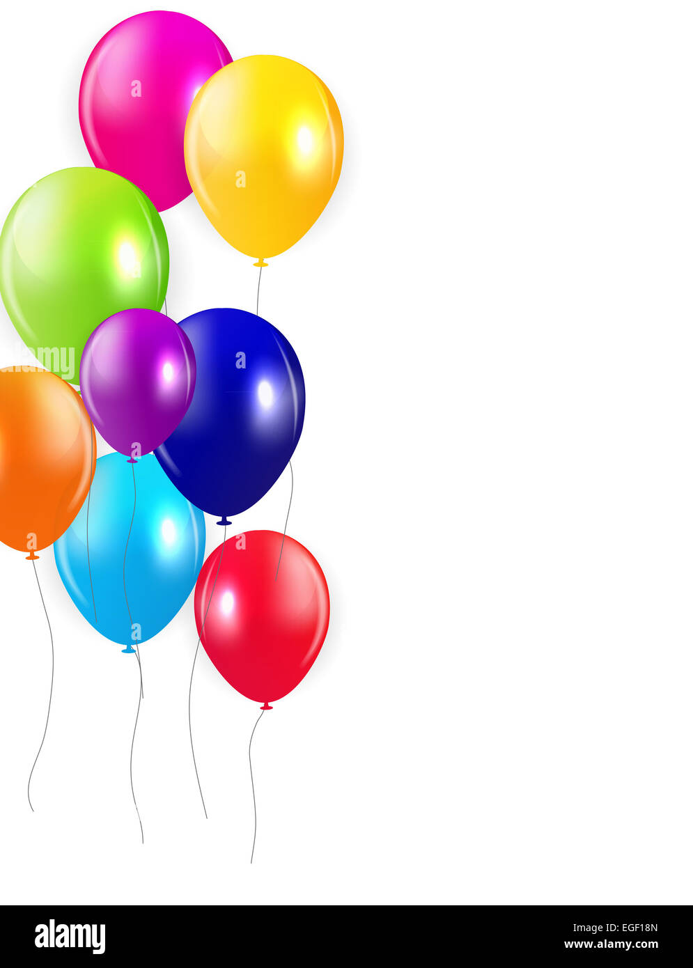 Set of Colored Balloons, Vector Illustration Stock Photo - Alamy