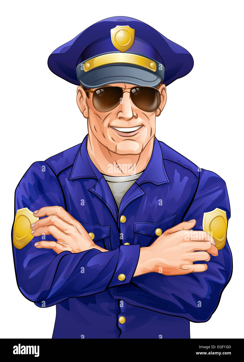Man standing with a policeman hi-res stock photography and images - Alamy