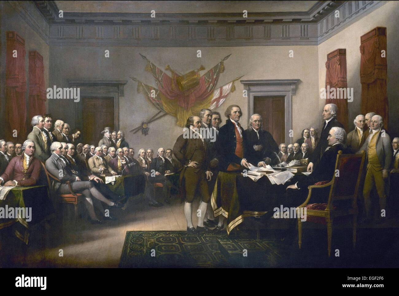 John Trumbull  The Declaration of Independence Stock Photo