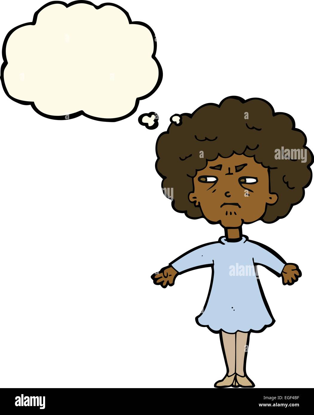 Cartoon Bitter Old Woman Stock Vector Images - Alamy