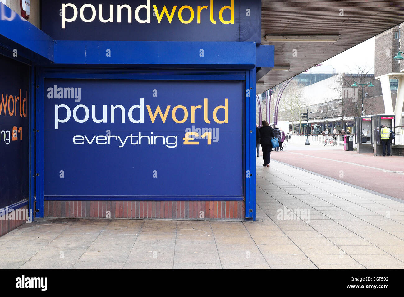A Poundworld shop in Basildon Town centre. Stock Photo