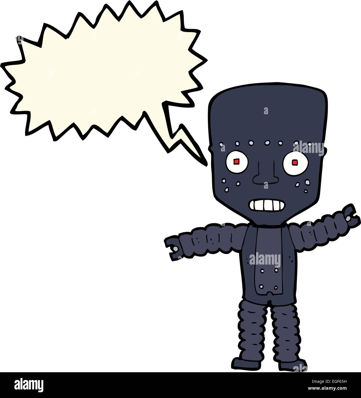 cartoon robot with speech bubble Stock Vector Image & Art - Alamy