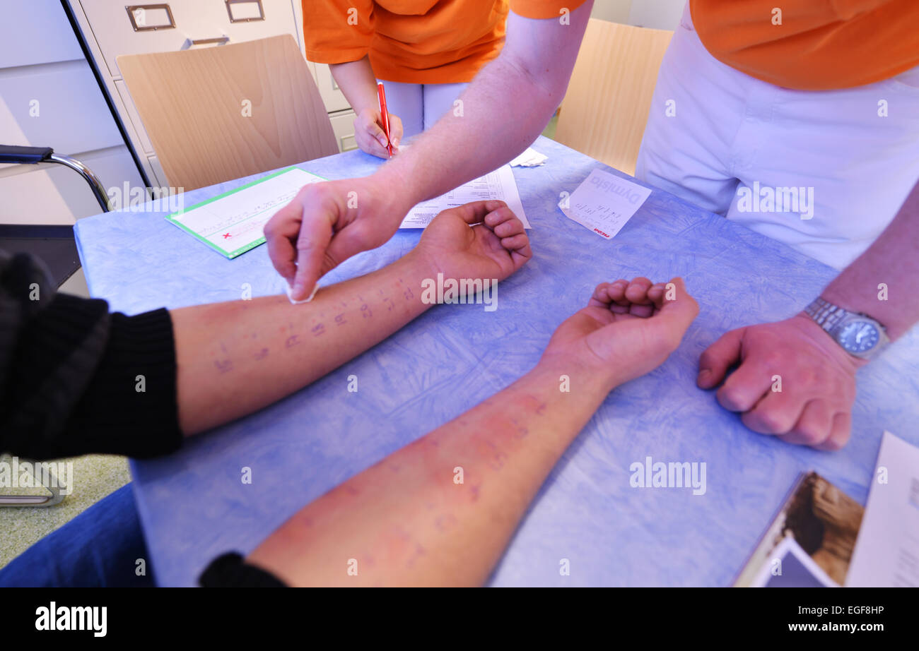 The Specialist for Dermatology in his practice is devoted to the largest organ of the human skin. Stock Photo