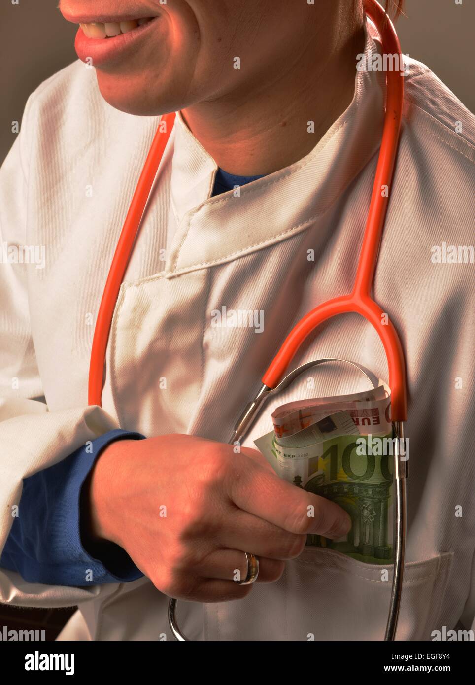 Symbol photo: Corrupt doctors. Stock Photo