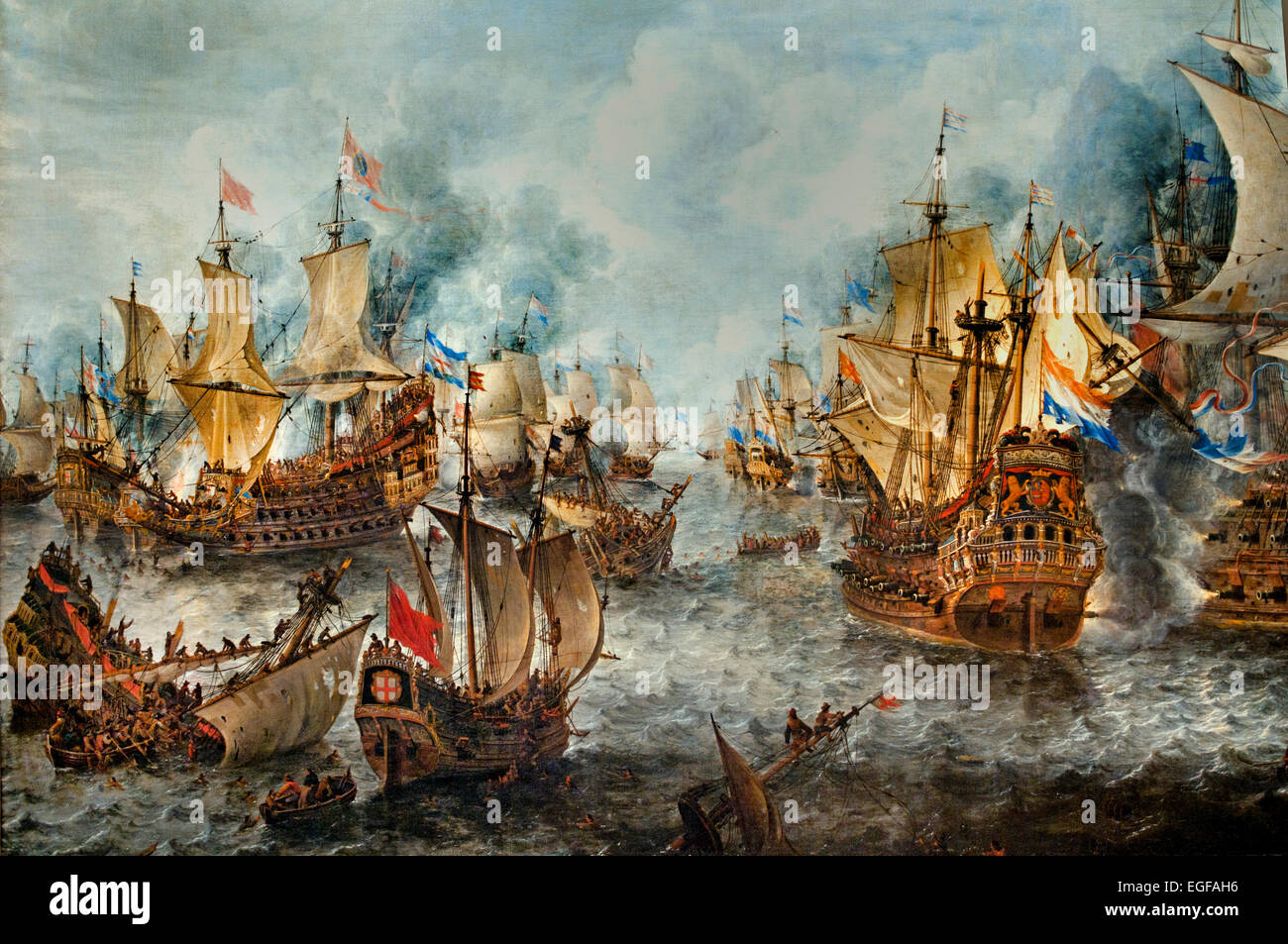 Разгром англией непобедимой армады участники. Разгром непобедимой Армады 1588. Картина непобедимая Армада 1590. Виллем Ван де Вельде.