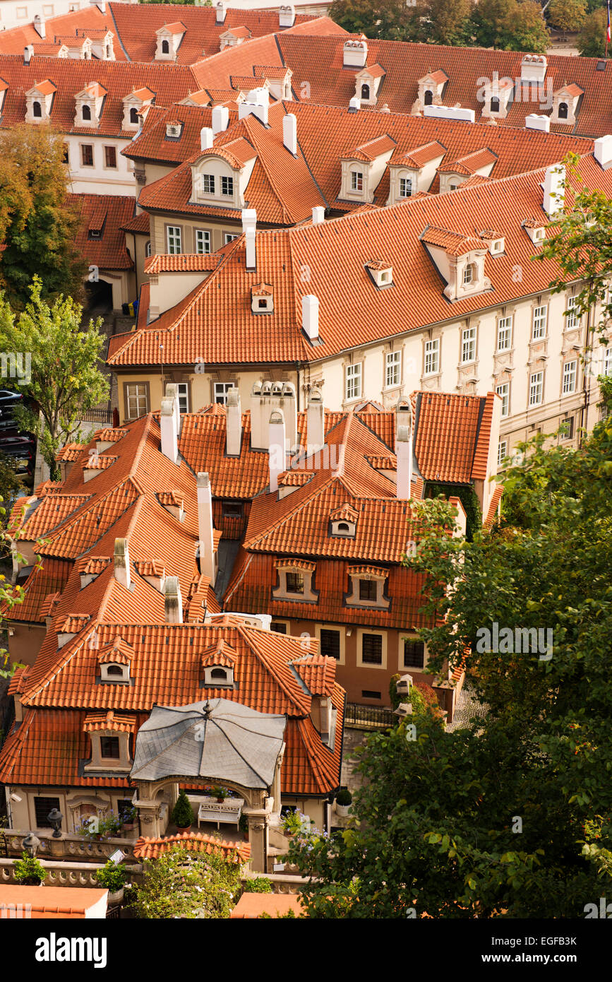 Prague rooftops Stock Photo Alamy