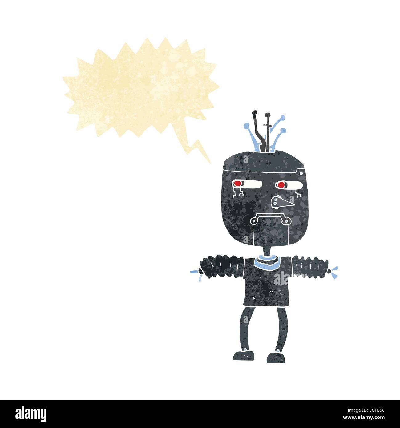 cartoon robot with speech bubble Stock Vector Image & Art - Alamy