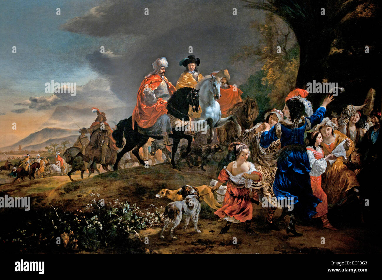 The Dutch Ambassador on his Way to Isfahan 1653 Jan Baptist WEENIX 1621 - 1660 Dutch Netherlands Stock Photo