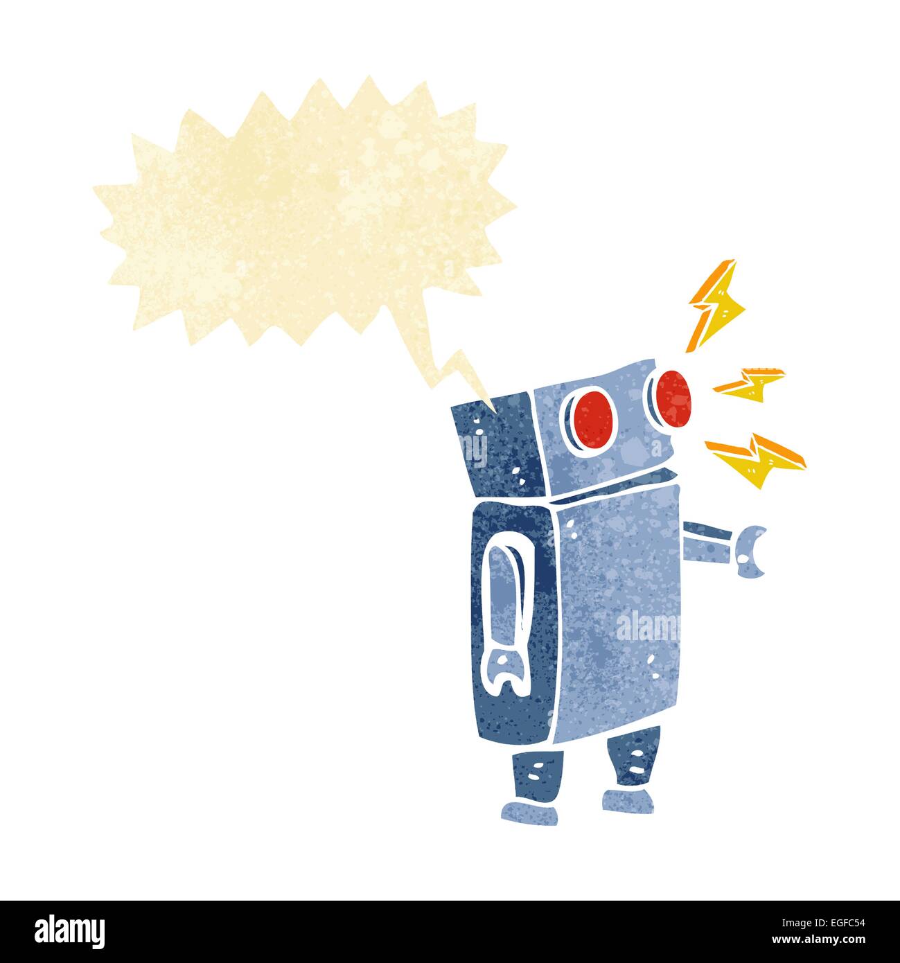 cartoon robot with speech bubble Stock Vector Image & Art - Alamy