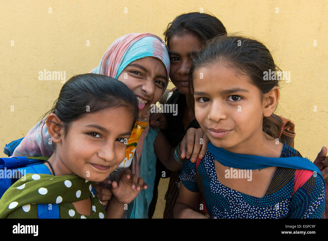 Junagadh Street Kids Stock Photo - Alamy