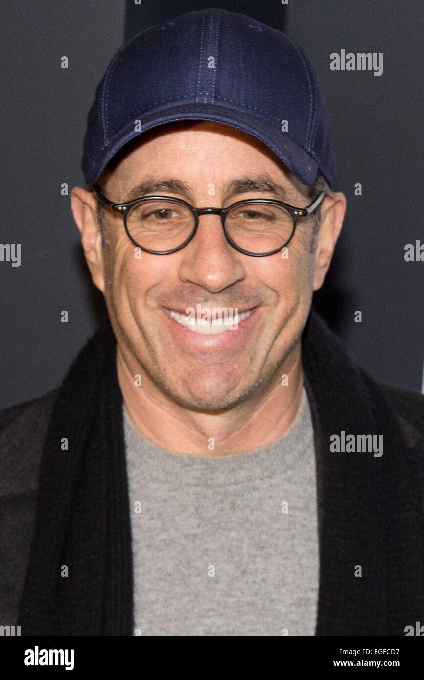 New York, NY, USA. 23rd Feb, 2015. Jerry Seinfeld at arrivals for The Creative Coalition Hosts COP SHOW Premiere, Carolines on Broadway, New York, NY February 23, 2015. Credit:  Patrick Cashin/Everett Collection/Alamy Live News Stock Photo