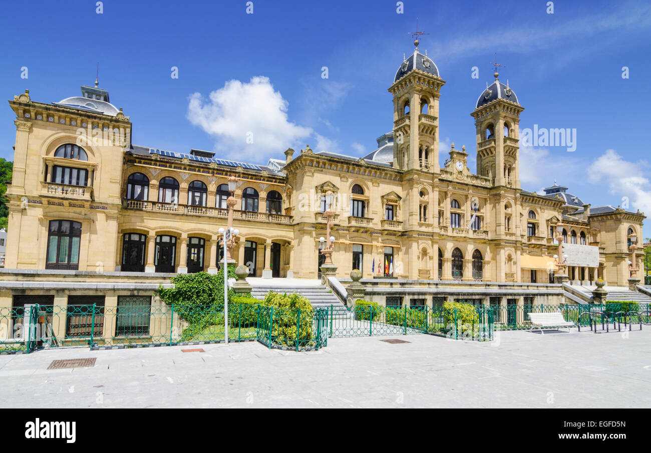 City Hall, San Sebastian, Gipuzkoa, Spain Stock Photo