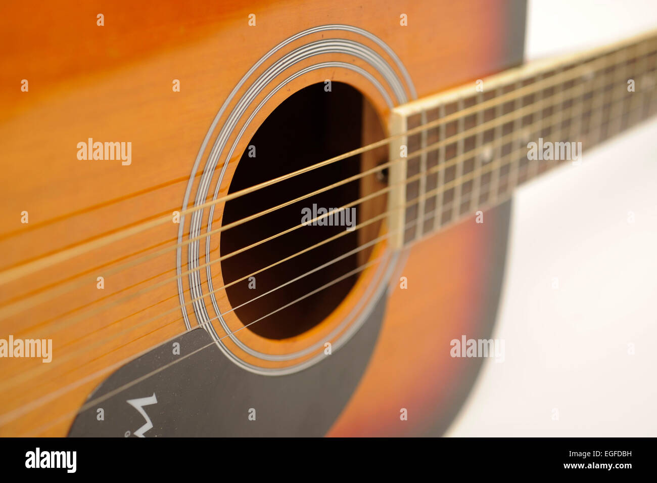 Close up of Guitar Strings Stock Photo