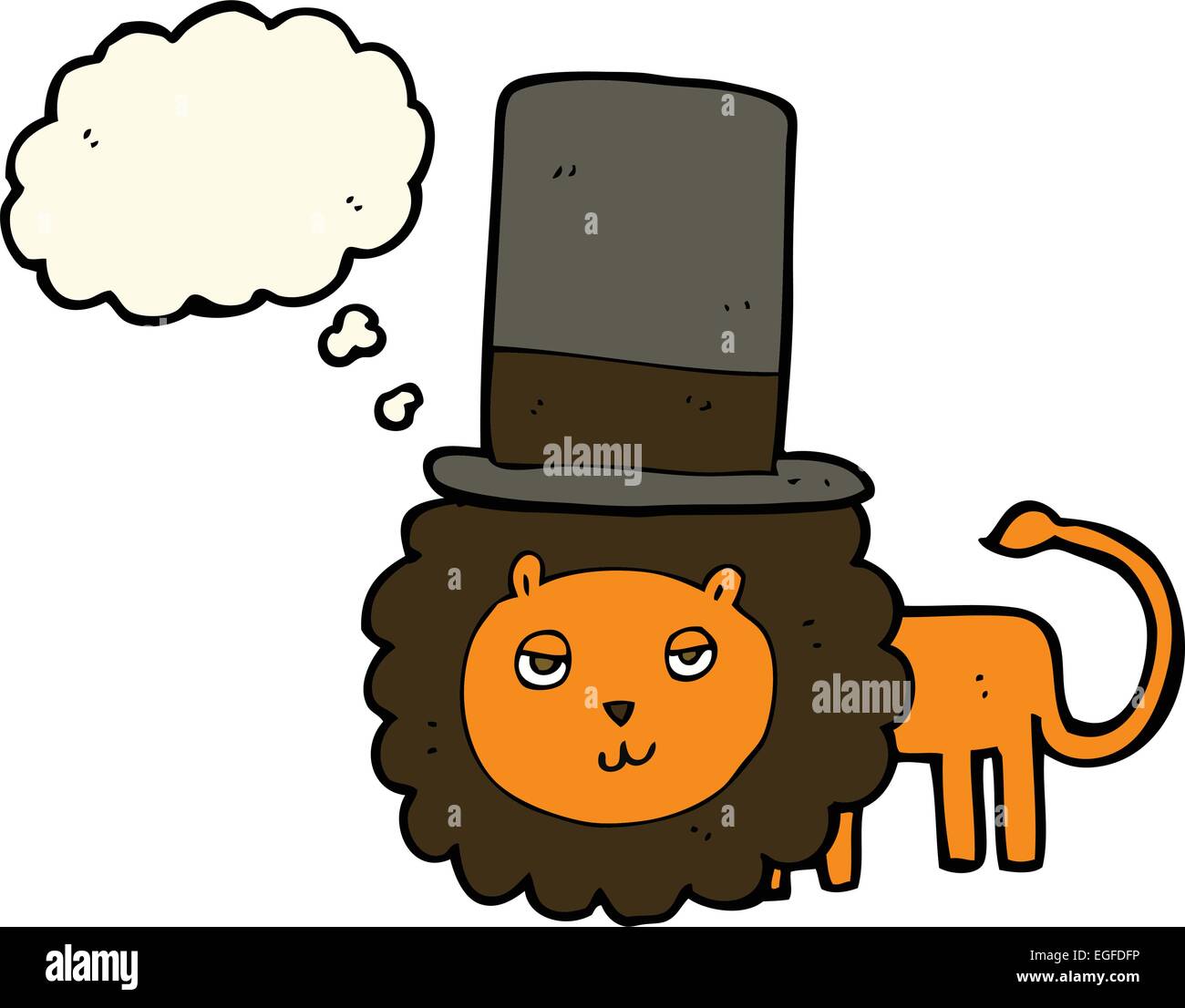 Cartoon lion in top hat hi-res stock photography and images - Alamy