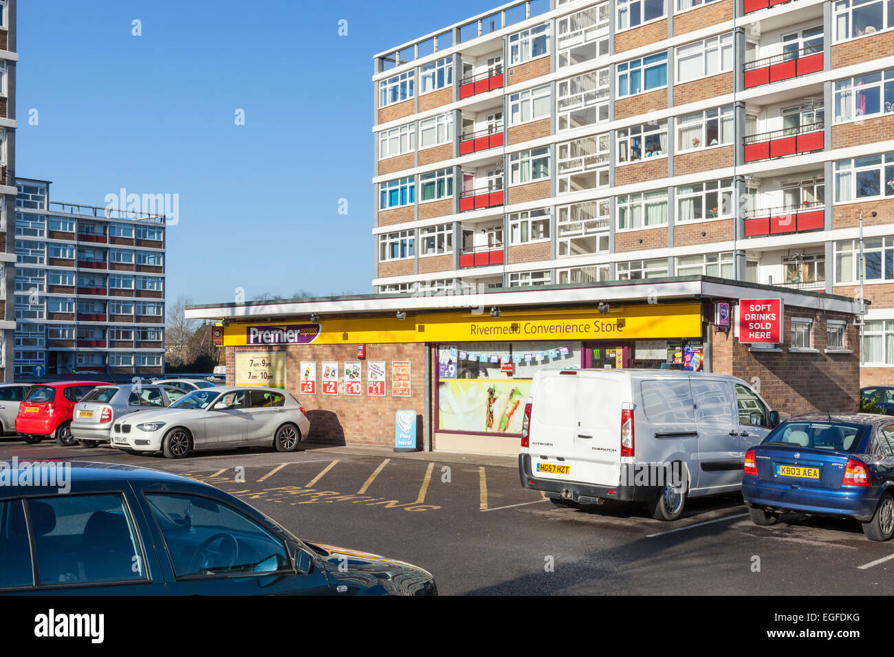 Convenience store serving the local area and apartment blocks, Rivermead, West Bridgford