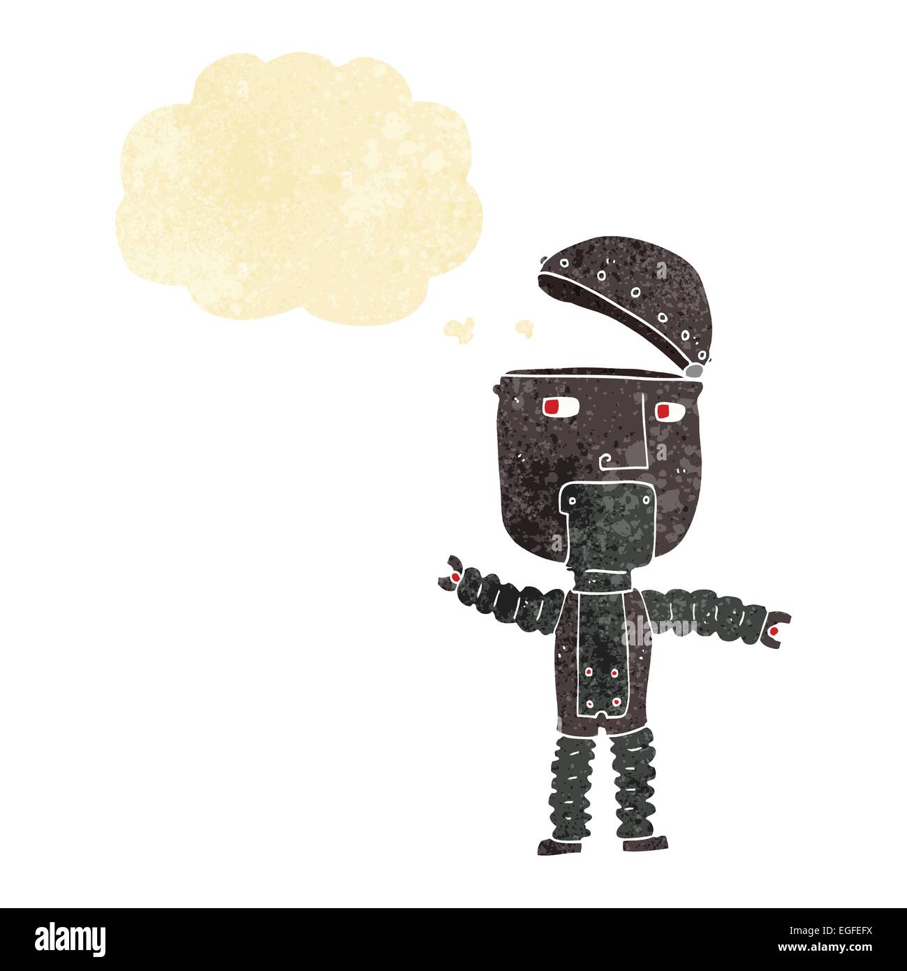 cartoon robot with thought bubble Stock Vector Image & Art Alamy