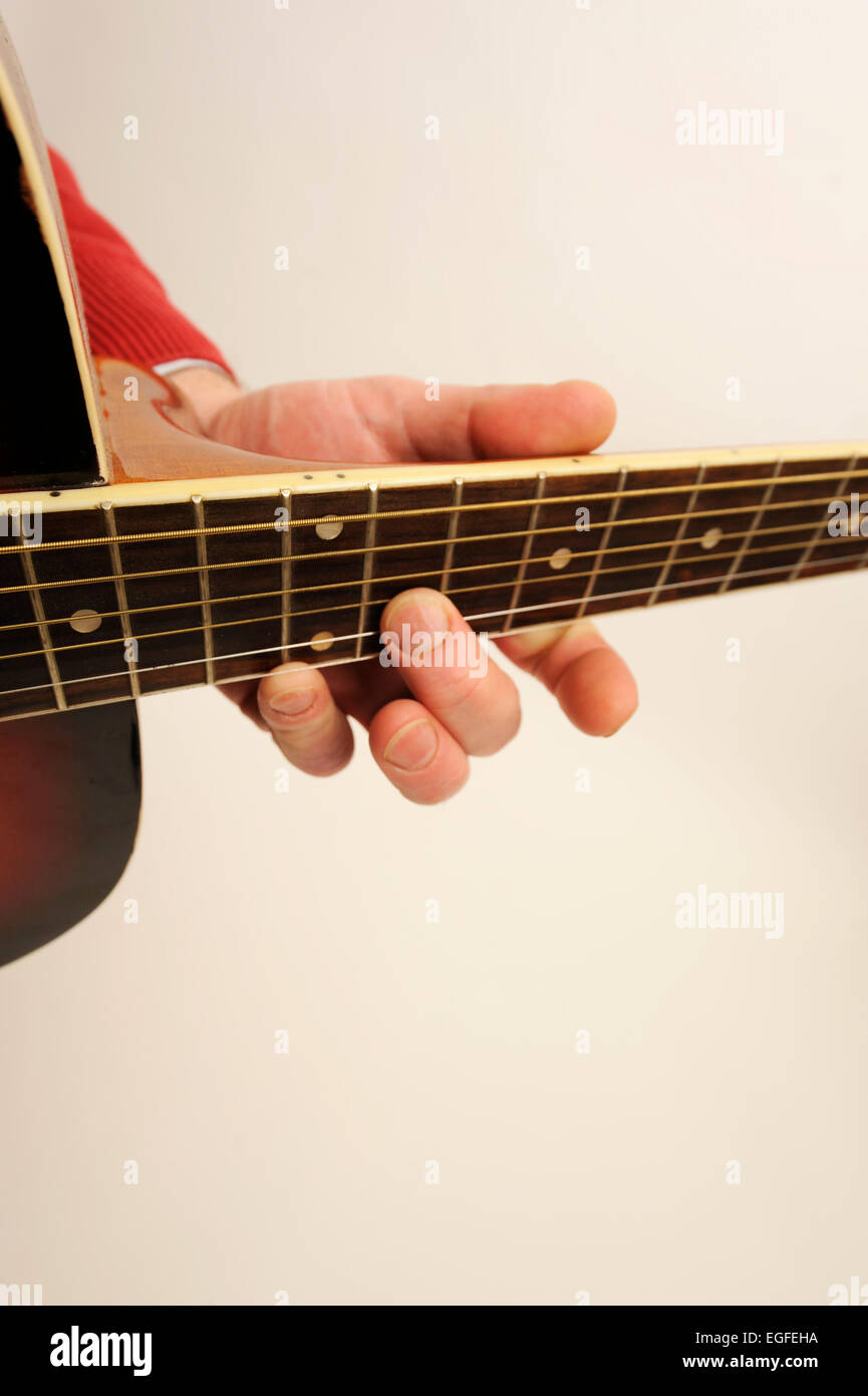Male Holding a Fret board Stock Photo