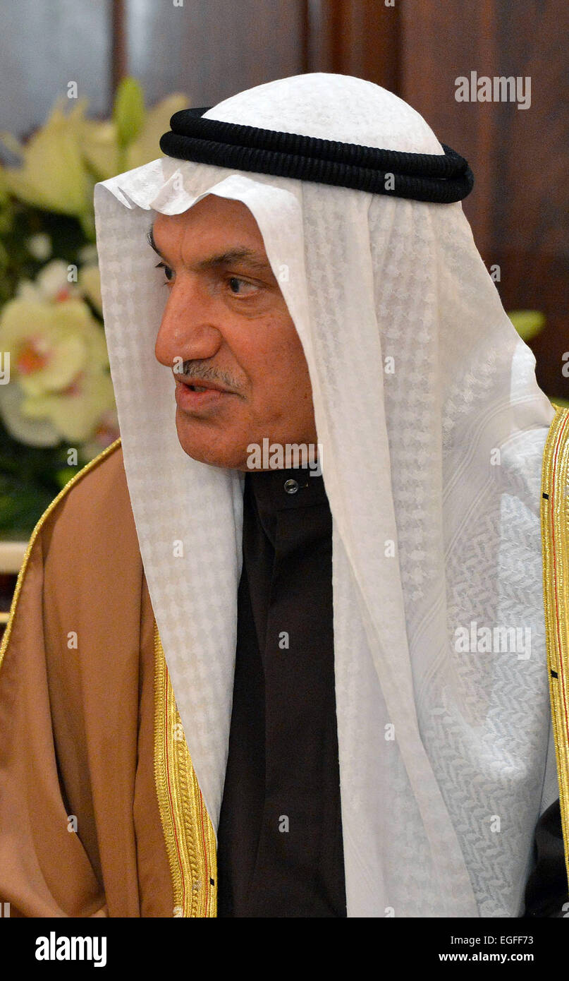 The Amir of Kuwait Sabah Al-Ahmad Al-Jaber Al-Sabah February 23, 2015 in Kuwait City, Kuwait. Stock Photo