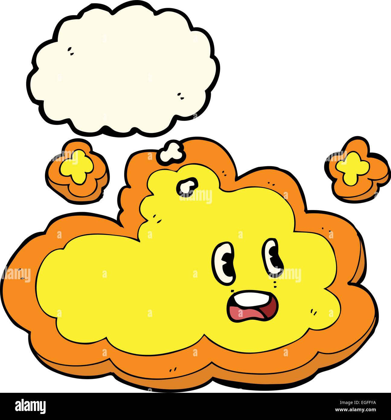 cartoon cloud with thought bubble Stock Vector Image & Art - Alamy
