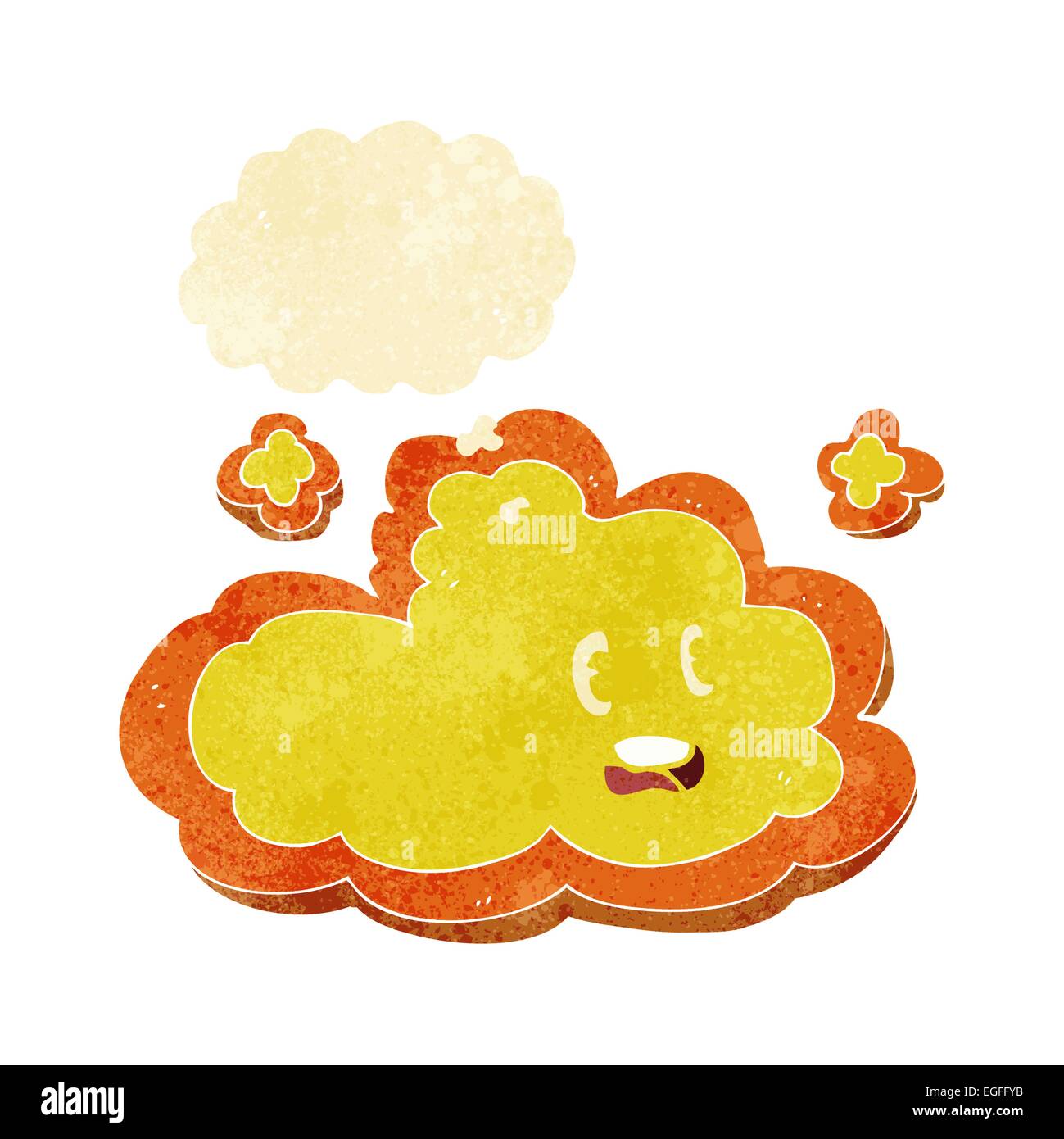 cartoon cloud with thought bubble Stock Vector Image & Art - Alamy