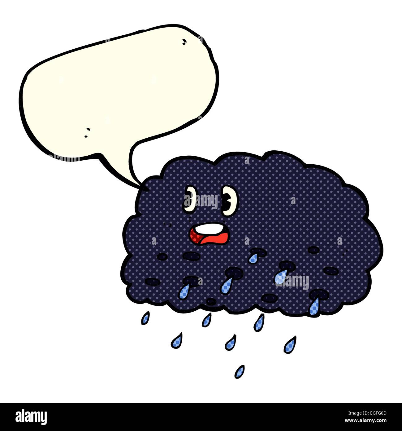 cartoon rain cloud with speech bubble Stock Vector Image & Art - Alamy
