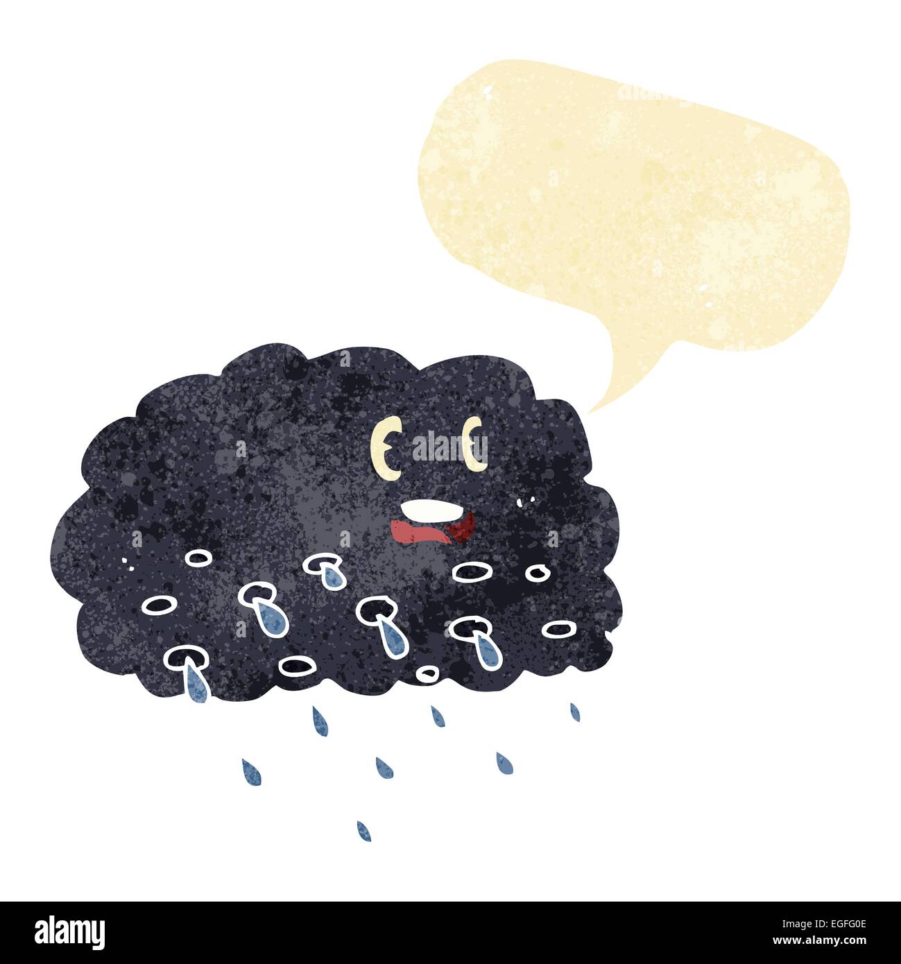 cartoon rain cloud with speech bubble Stock Vector Image & Art - Alamy