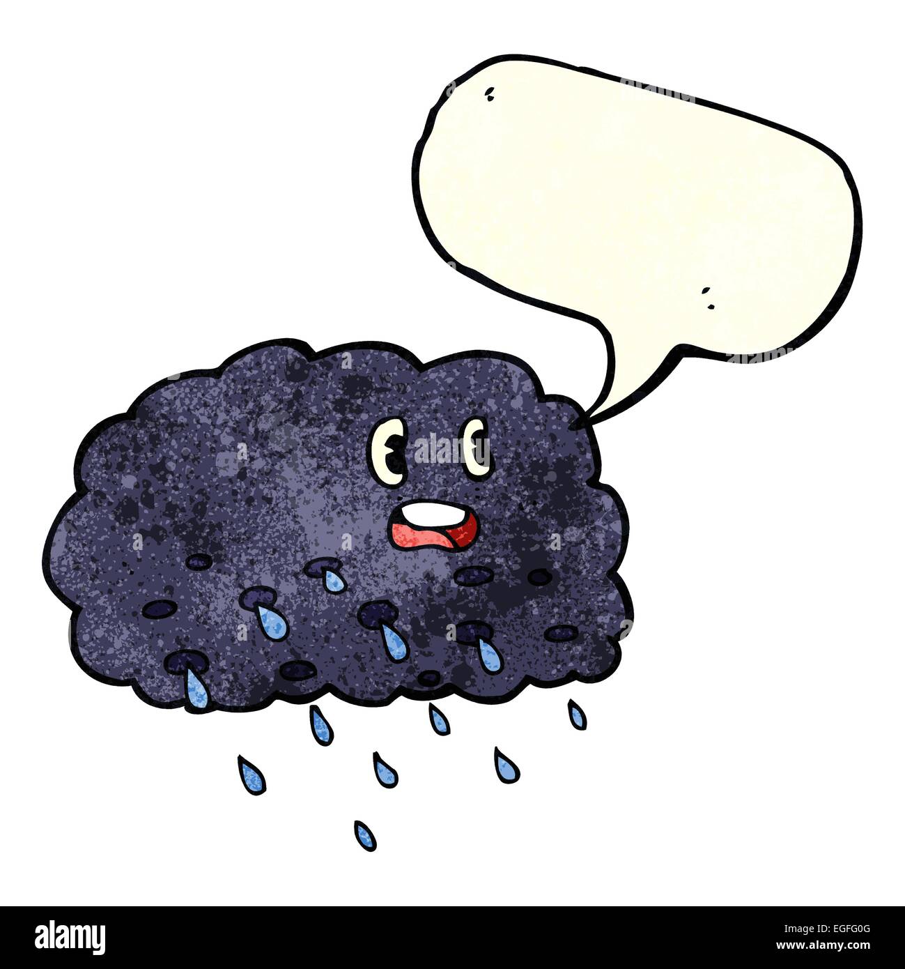cartoon rain cloud with speech bubble Stock Vector Image & Art - Alamy