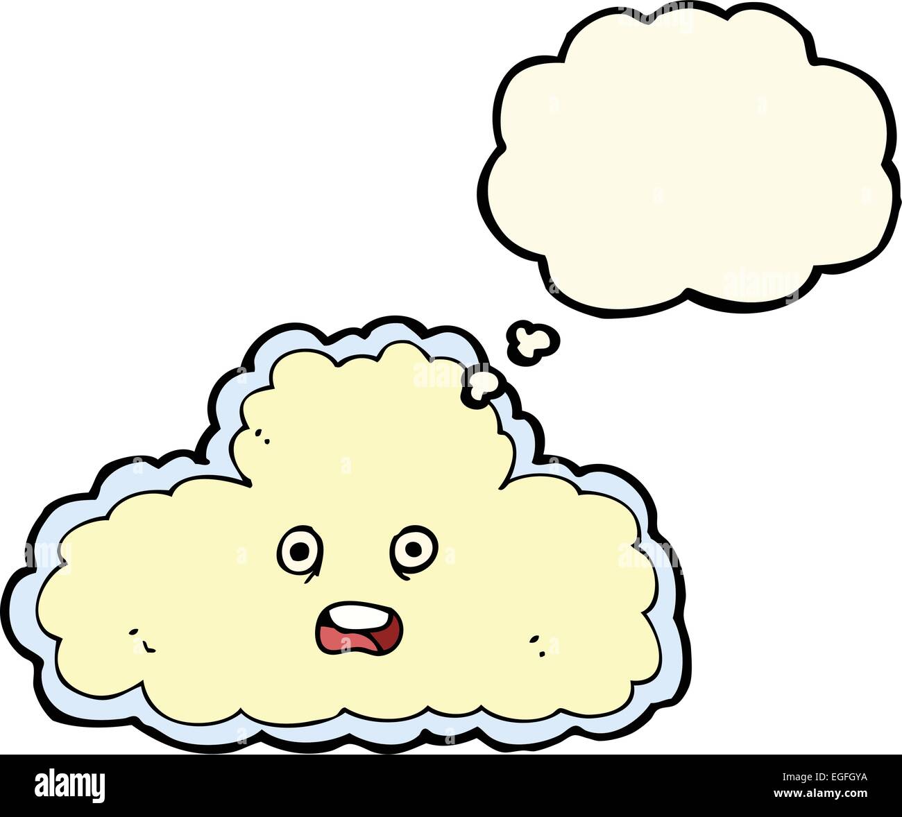 cartoon cloud symbol with thought bubble Stock Vector Image & Art - Alamy