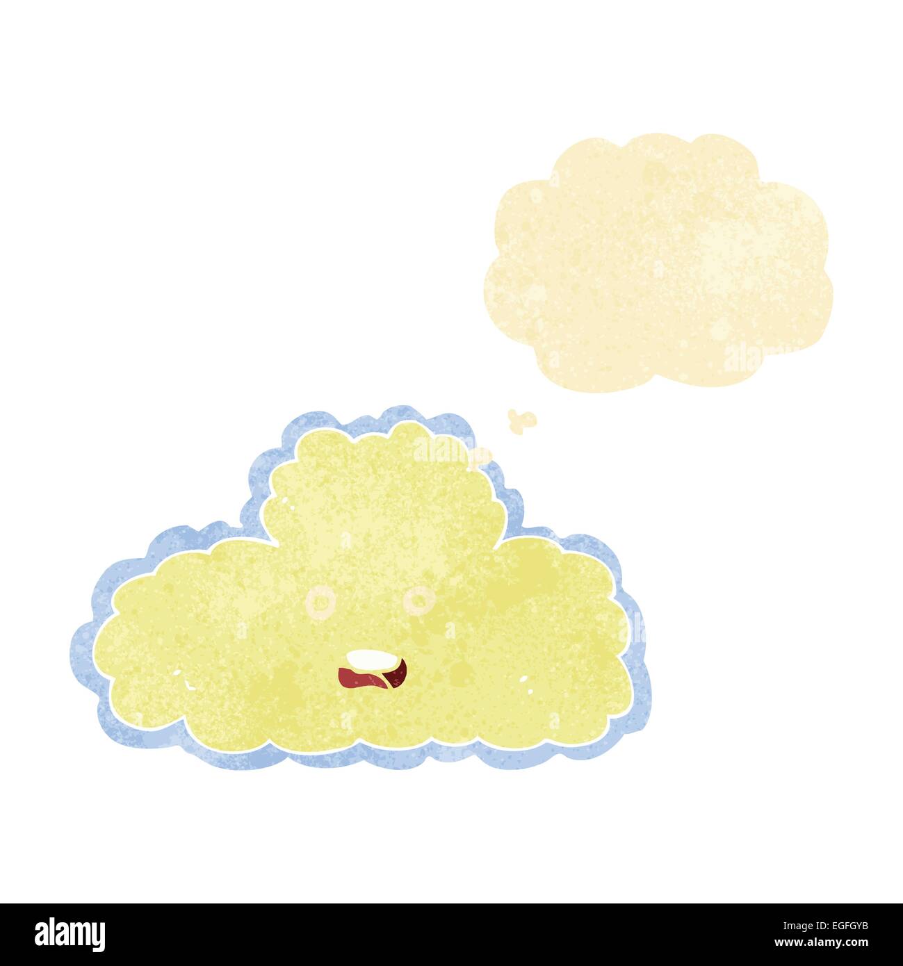 cartoon cloud symbol with thought bubble Stock Vector Image & Art - Alamy