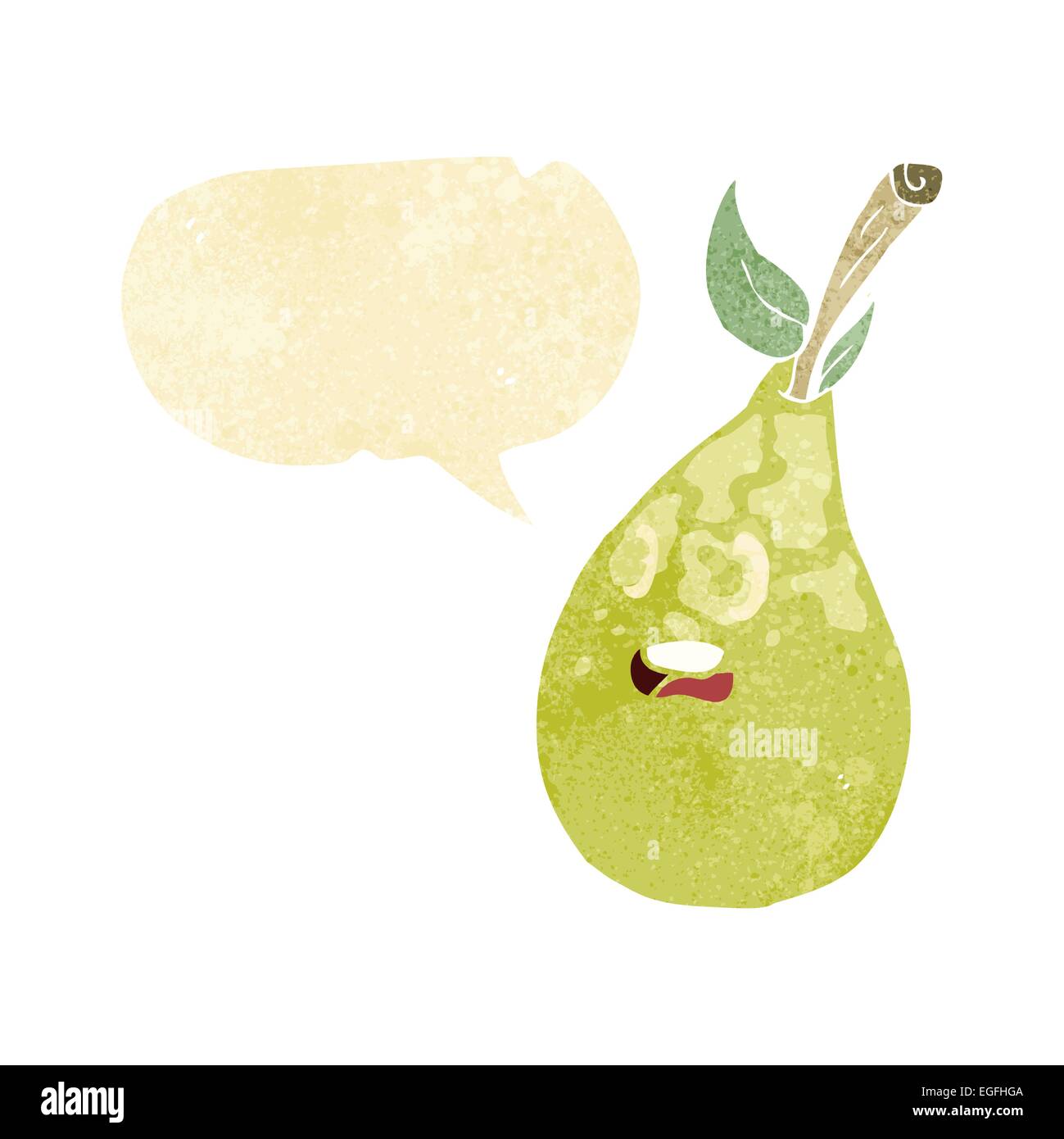 cartoon pear with speech bubble Stock Vector Image & Art - Alamy