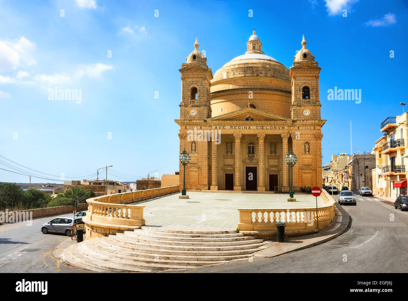 Mgarr Church. Malta Stock Photo