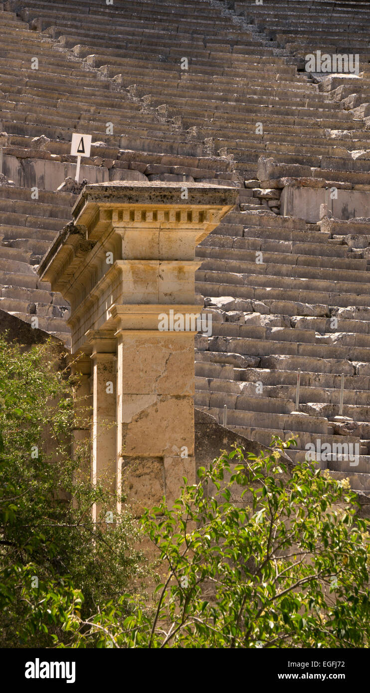 Ancient Theatre of Epidaurus, Argolida, Peloponnese, Greece, Europe Stock Photo