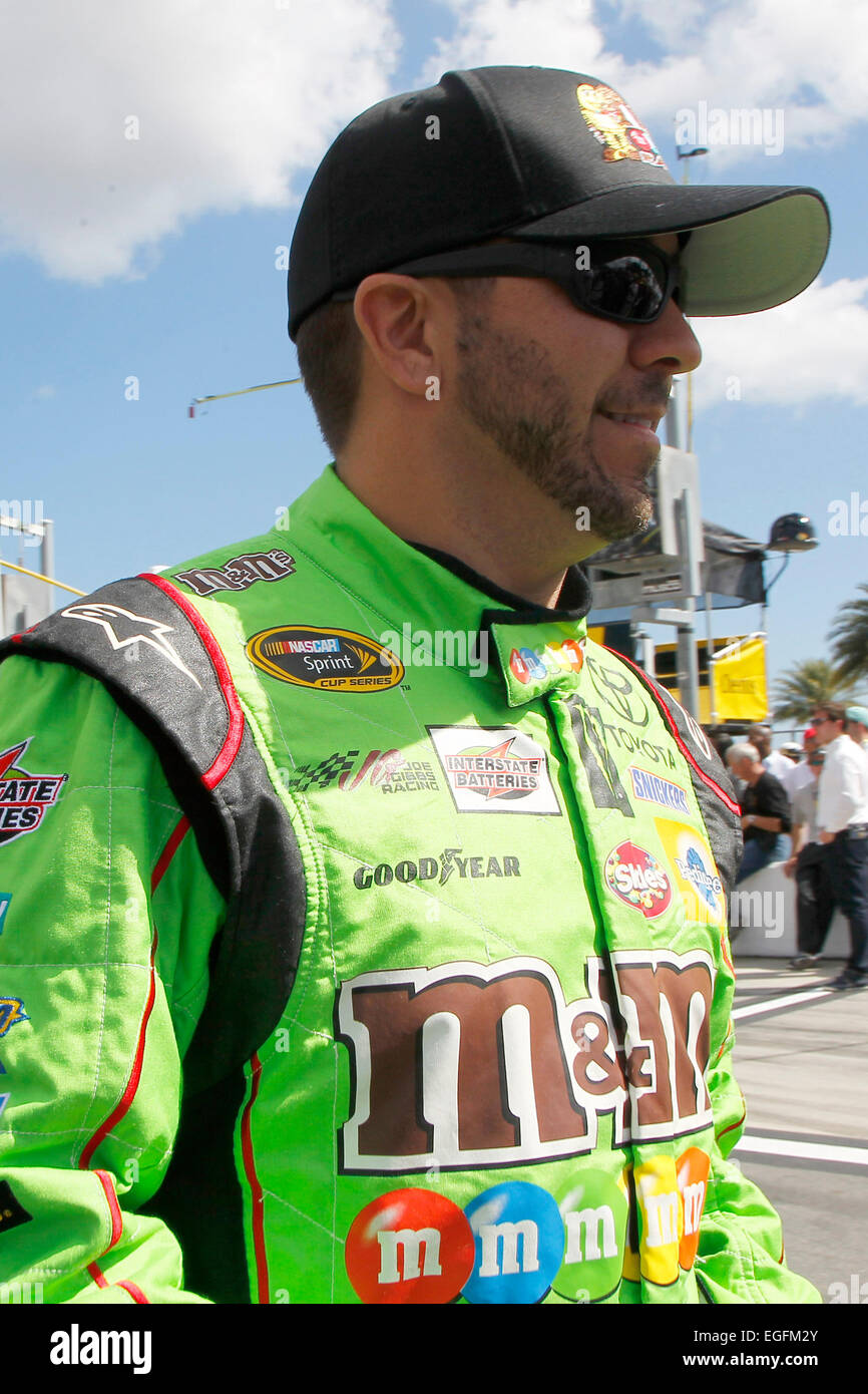 Daytona Beach, FL, USA. 22nd Feb, 2015. Daytona Beach, FL - Feb 22, 2015:  Matt Crafton fills in for Kyle Busch (18) for the Daytona 500 at Daytona  International Speedway in Daytona, image size:866x1390