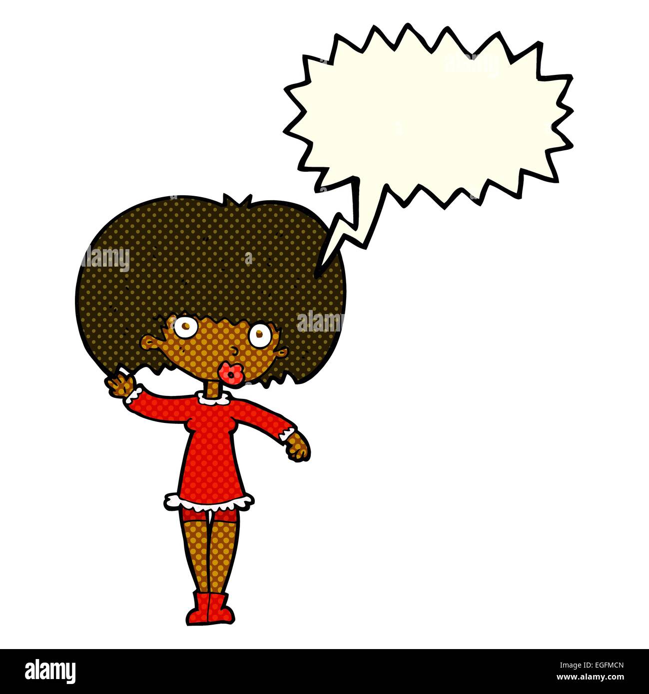 Cartoon girl waving bubble Stock Vector Images - Alamy