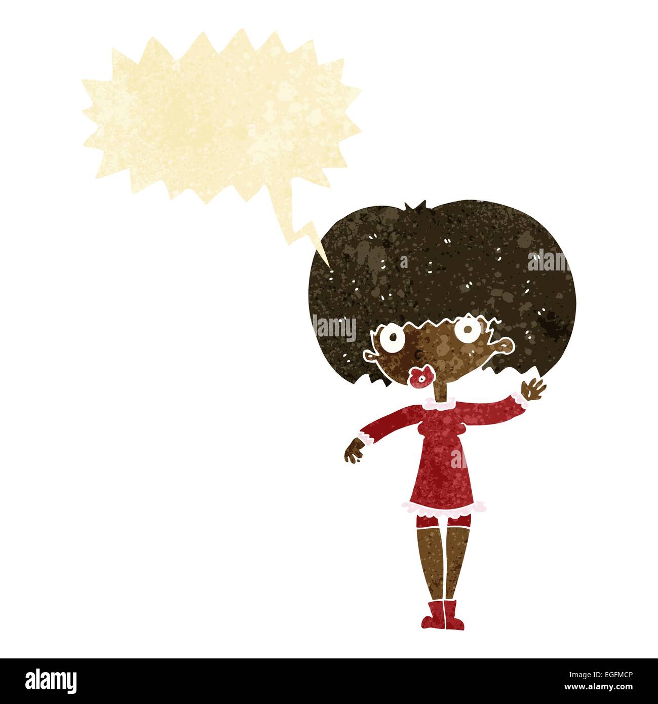 Cartoon girl waving bubble hi-res stock photography and images - Alamy