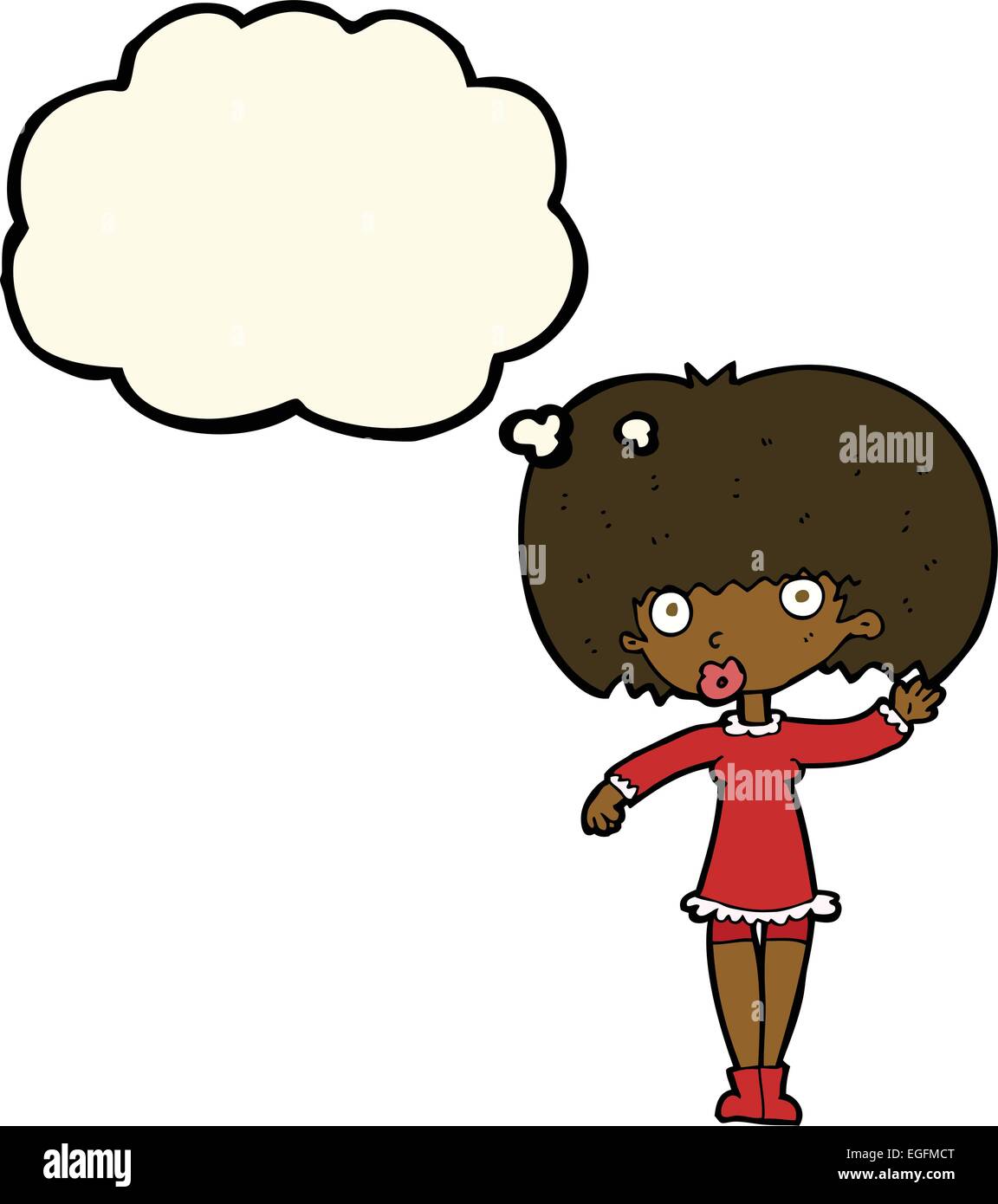 Cartoon girl waving bubble hi-res stock photography and images - Alamy