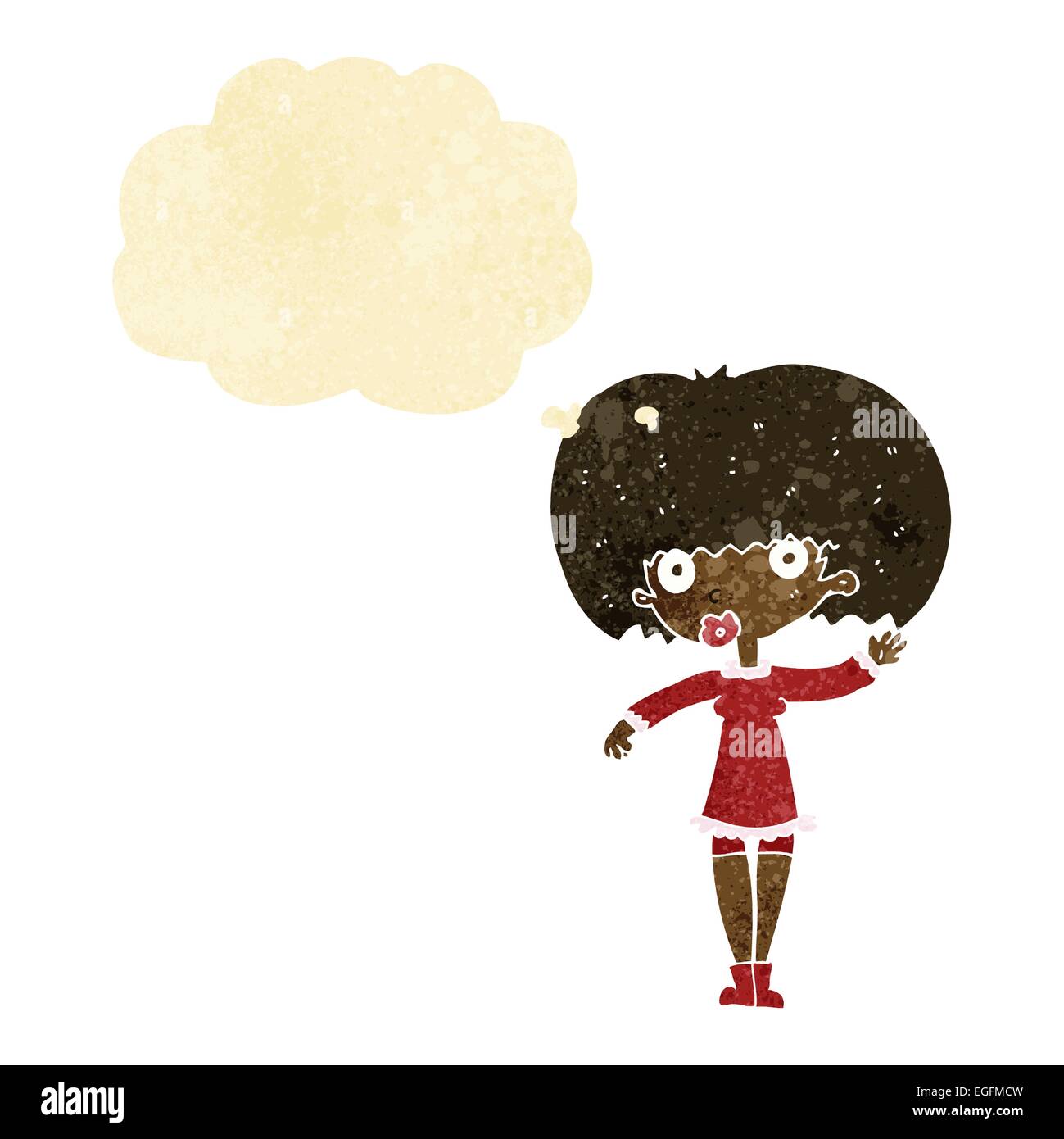 Cartoon girl waving bubble hi-res stock photography and images - Alamy