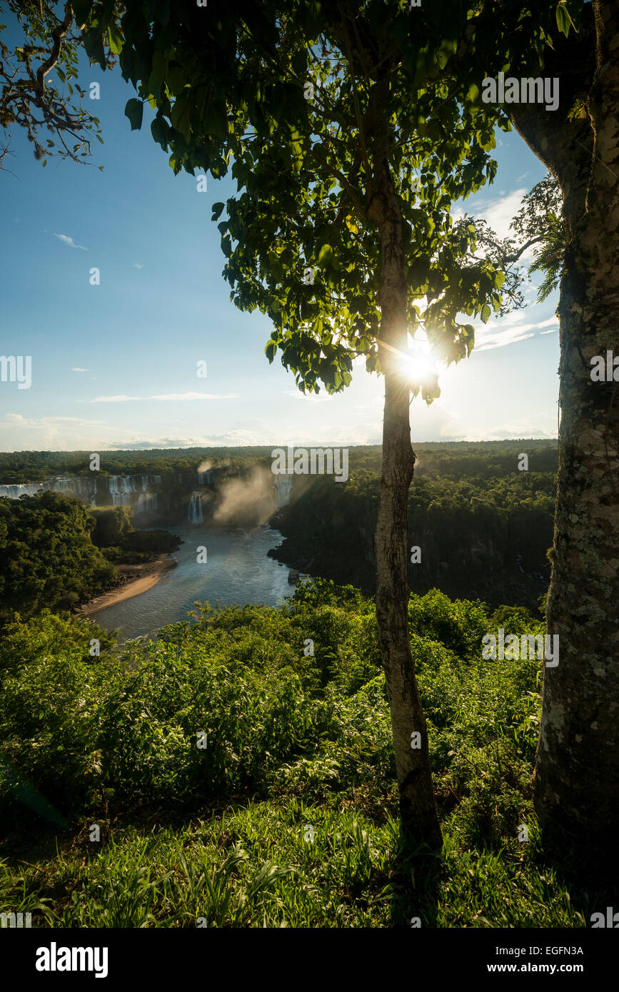 View from 'Trilha das Cataratas', Foz do Iguaçu, Parque Nacional do Iguaçu, Brazil, South america Stock Photo