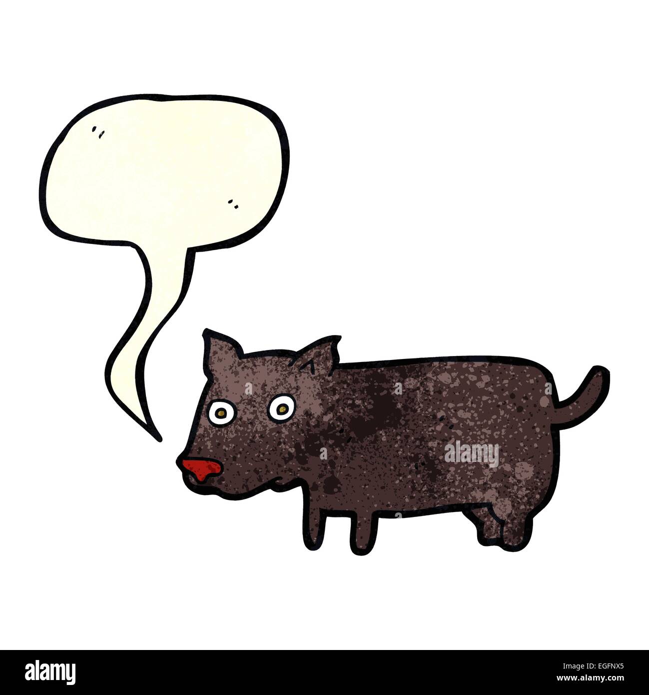 cartoon little dog with speech bubble Stock Vector Image & Art - Alamy