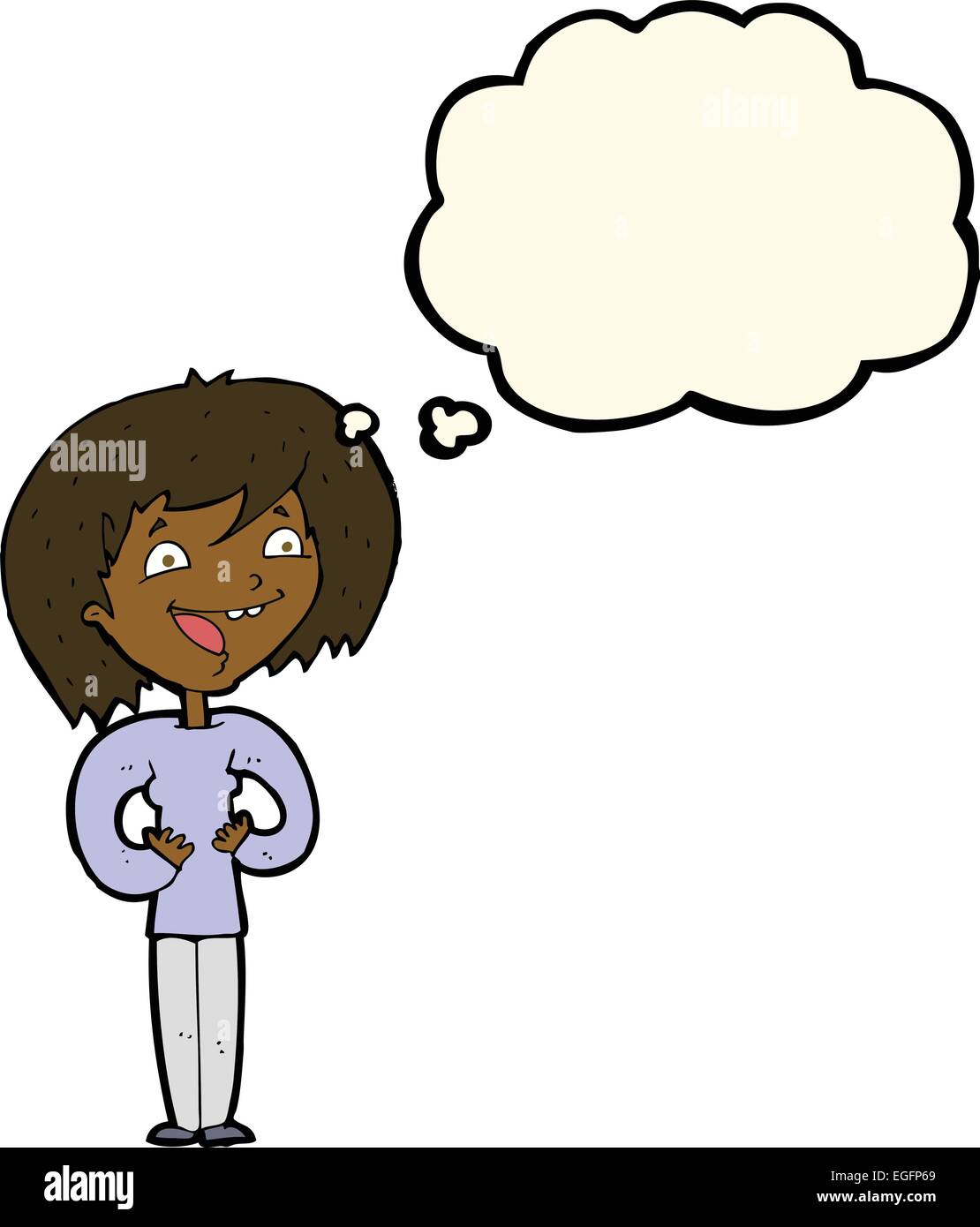 Cartoon excited woman bubble hi-res stock photography and images - Alamy