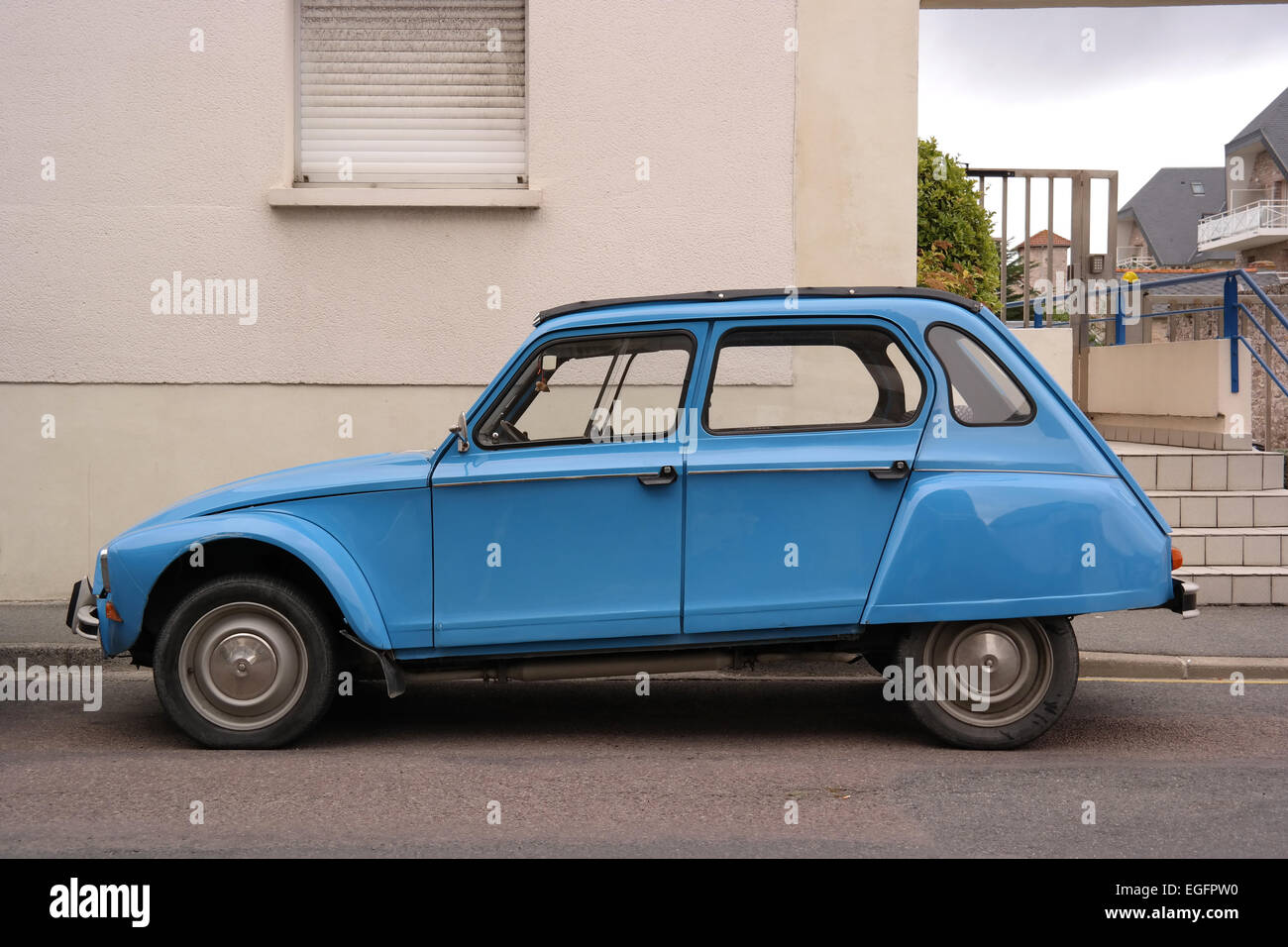 FRANCE - JULY 2014 Classic vintage French 70s car Stock Photo
