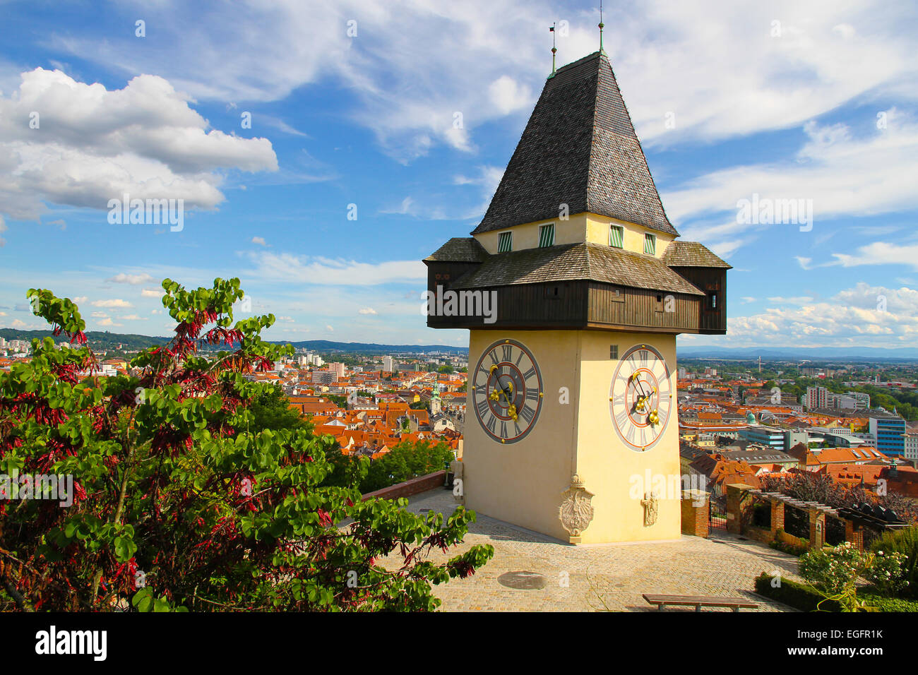 Graz clock tower hi-res stock photography and images - Alamy