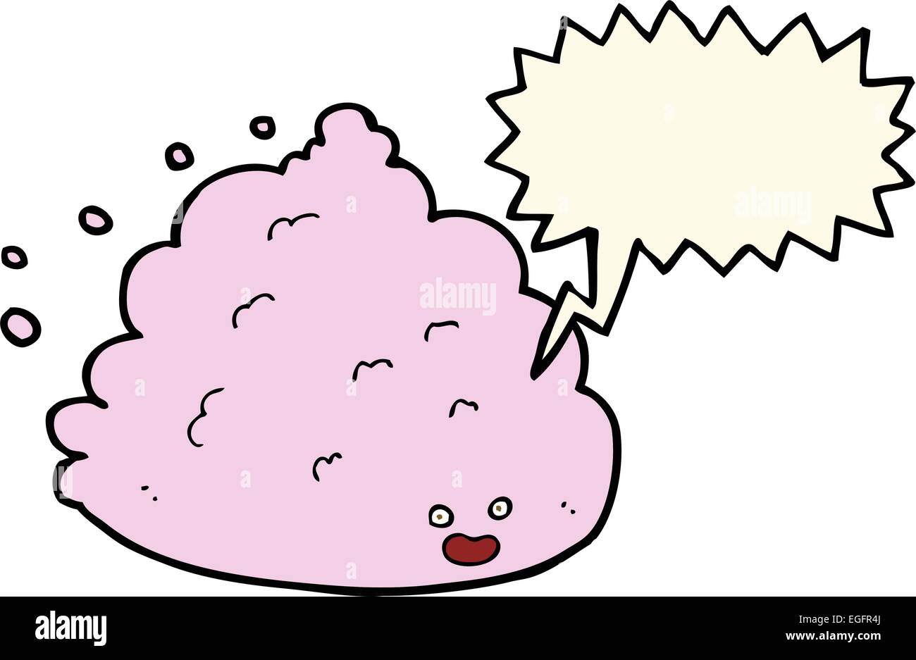 cartoon cloud character with speech bubble Stock Vector Image & Art - Alamy