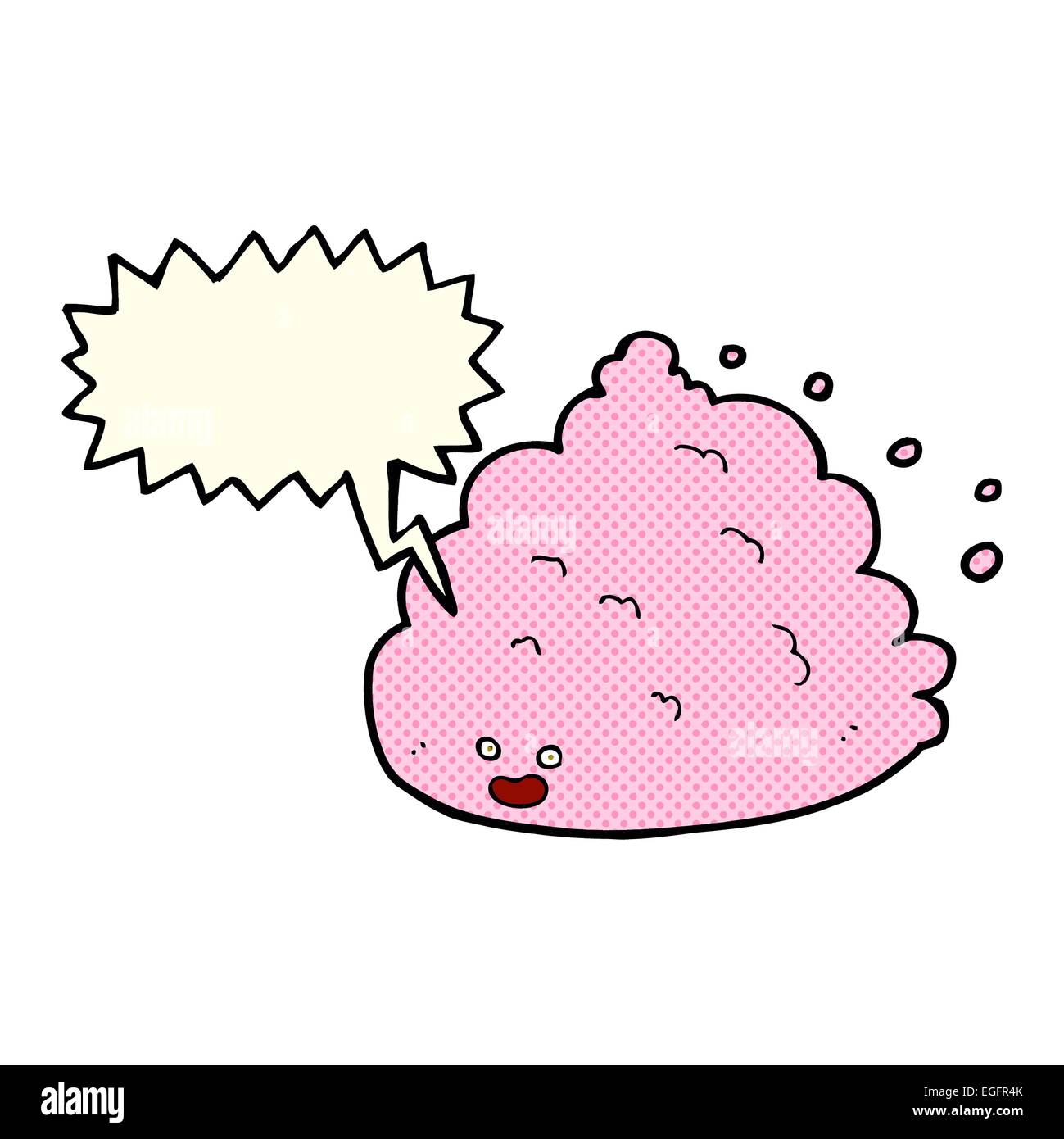 cartoon cloud character with speech bubble Stock Vector Image & Art - Alamy